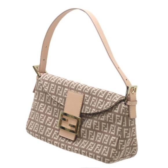 Fendi Handbags - Fendi Beige Pink Zucchino Bag Shoulder